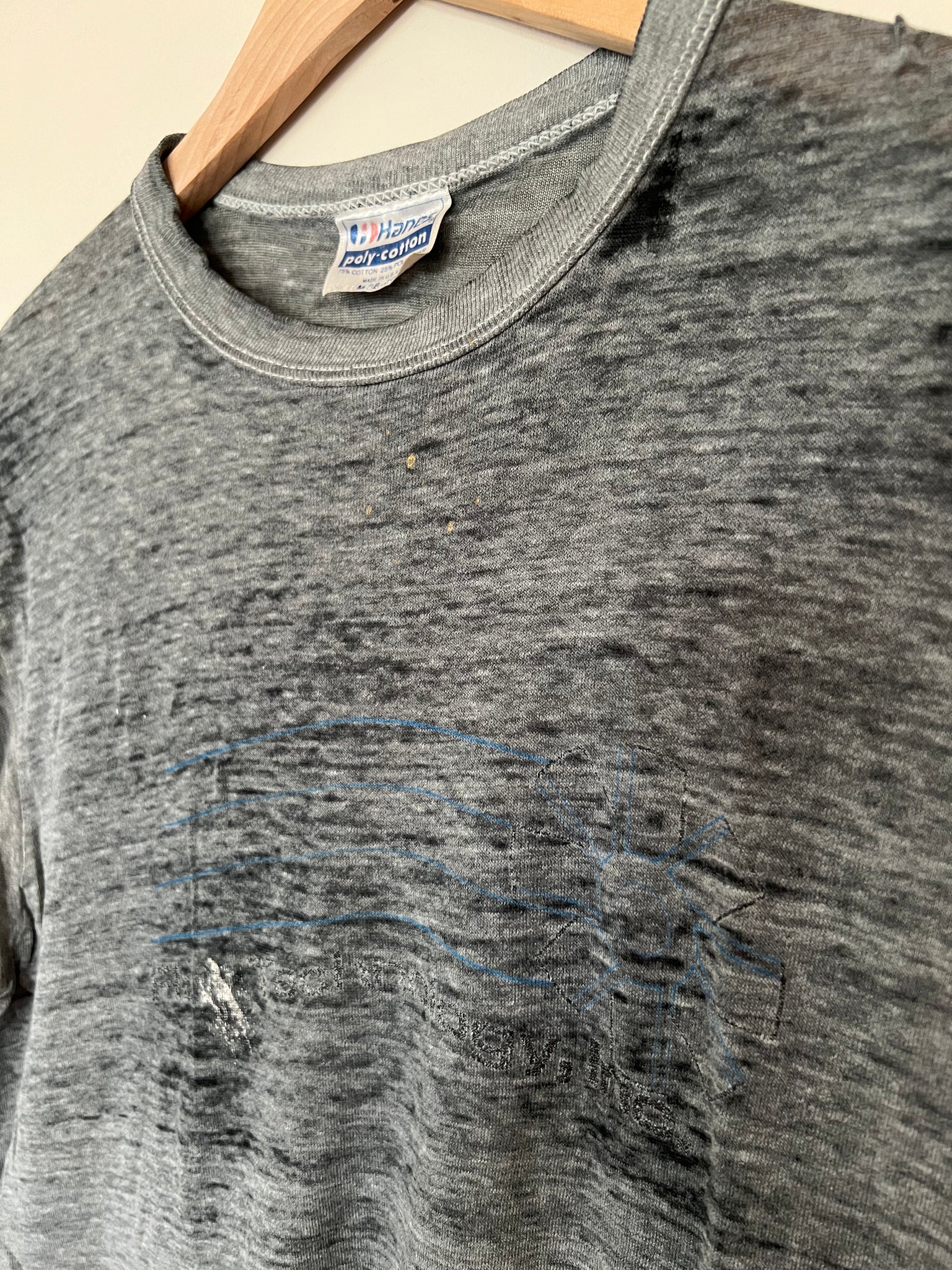 Super thin grey Flow Technology Inc Tee
